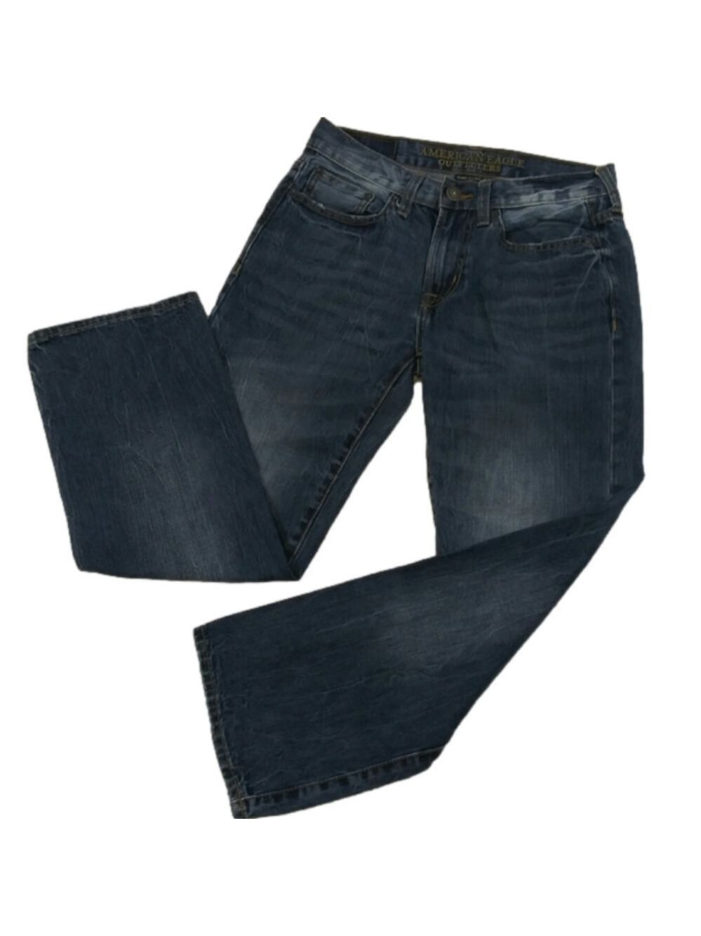 American Eagle Outfitters Original Blue Dark Wash Mid Rise Straight Denim Jean